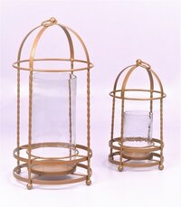 Set Of 2 Metal Lantern - Application: Home Decor