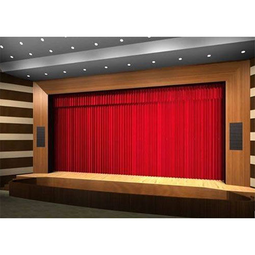 Red Motorized Curtain