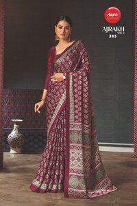 Ajrakh Modal sarees