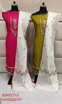 Cotton suit with cotton dupatta