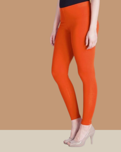 Orange Ankle Leggings