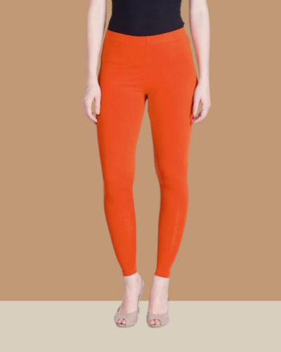 Orange kurtis Leggings