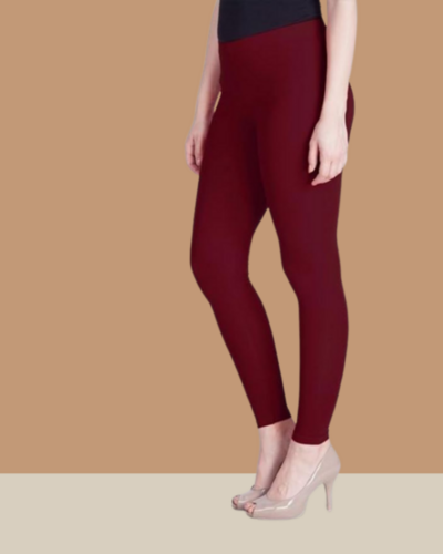 Maroon Ankle Yoga Leggings