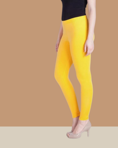 Lemon Yellow Ankle Leggings