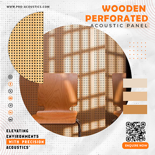 Auditorium Wooden Perforated Acoustic Panel