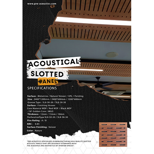 Auditorium Acoustic Slotted Panel