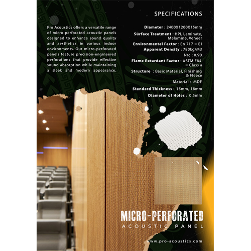 Auditorium Micro-Perforated Acoustic Panel