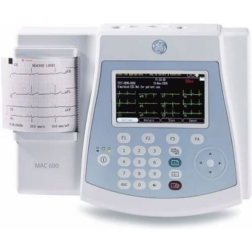 GE Mac 600 12 Lead Color Resting ECG Machine