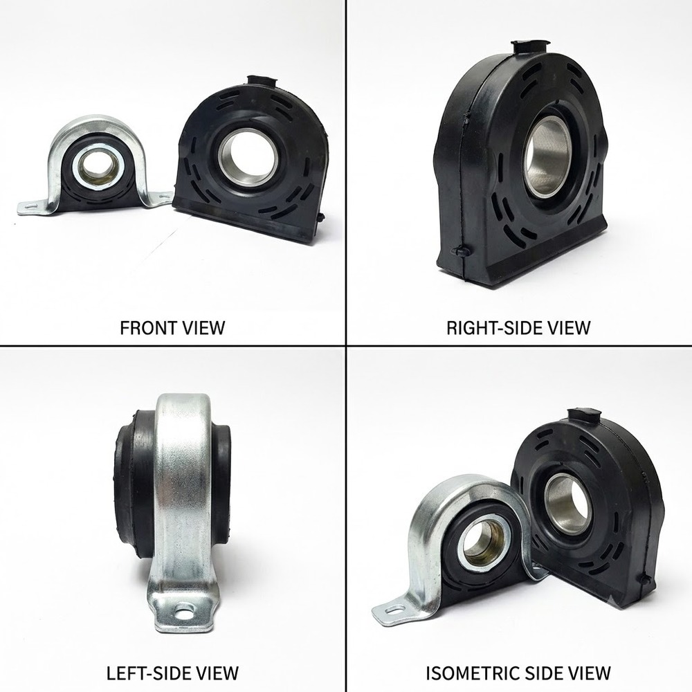Centre Bearing Rubber And Bracket - Stainless Steel and Rubber Custom Sizes Available | Special Bearing Type for Industrial Usage Oil Lubricated with Warranty