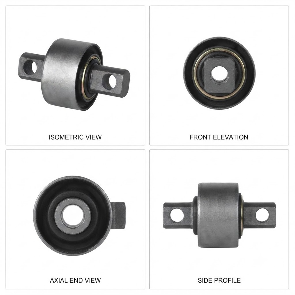 Commercial Vehicles Torque Arm Bushes - High-Quality Natural Rubber Rigid Hardness Nil Ash Content High Resistance for Heavy-Duty Use Effective Vibration Absorption Minimal Maintenance Required