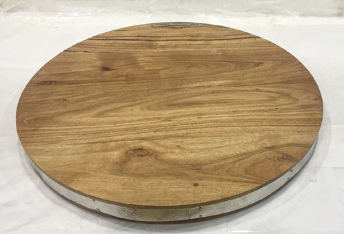 Wooden Lazy Susan Natural Finish