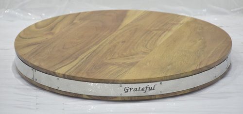 16 Inch Wooden Lazy Susan