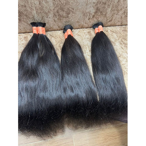 Remy Bulk Hair - Indian Human Hair, 28 Inches Length, Natural Black Color | Tangle-Free, Silky Smooth, Professional Quality with Warranty