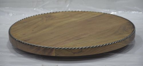 16 Inch Wooden Round Wire Woven Lazy Susan