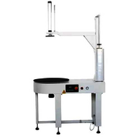 Box Stretch Wrap Machine - Stainless Steel, 1000x700x1700 Mm, Grey | Semi-automatic, 30-40 Pcs/min, Pneumatic Hold-down Facility, Adjustable Rotating Speed 5-15 Rpm