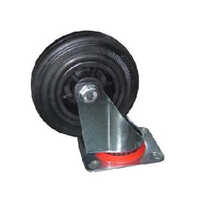 Rubber Castor Wheels - Color: Black
