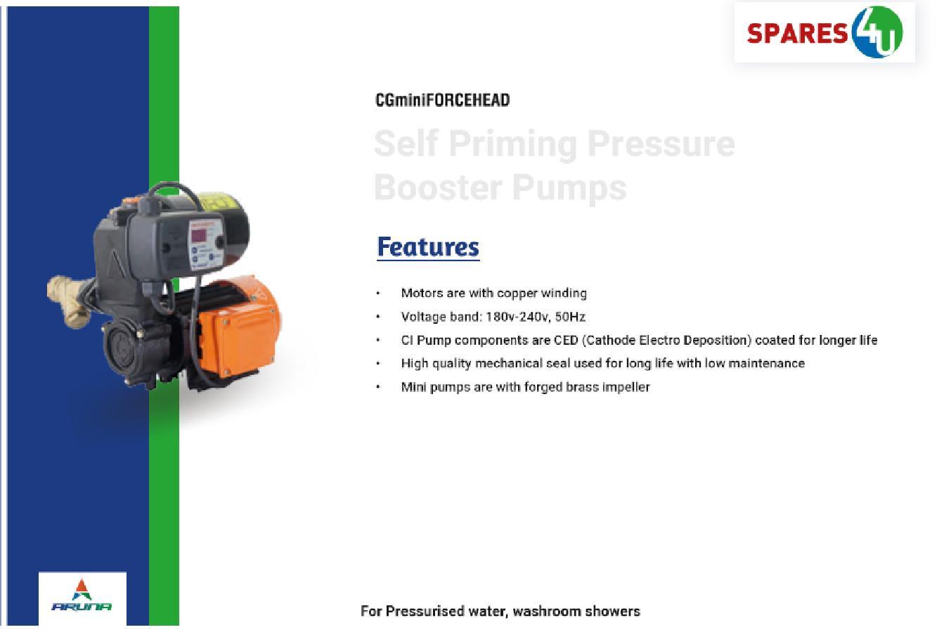 Slow Speed Self Priming Pump 0.5 HP