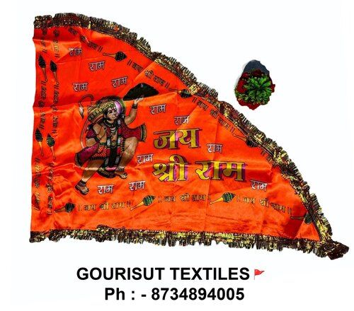 Polyester Lord Hanuman Flag at Best Price in Surat | Gourisut Textiles