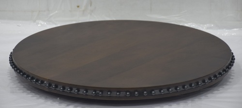 I8 Inch Wooden Black Lazy Susan