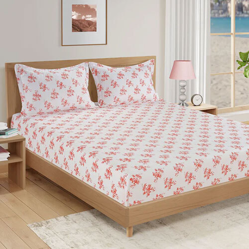 Peach Elegance Bed Sheet Design 92