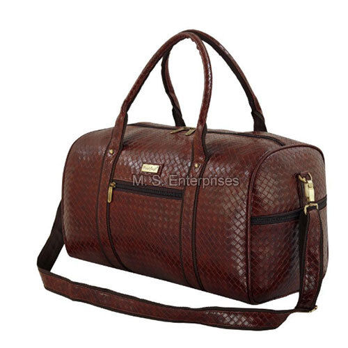 Rust Ldb02chtyrust Hard Craft Textured Pu Leather Stylish Duffle Bag