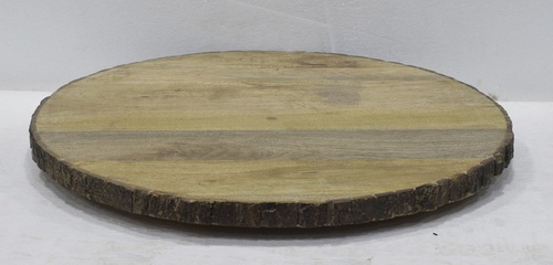 Wooden Bark Lazy Susan