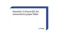Astaxanthin, Co-enzyme Q10, Zinc, Levocarnitine & Lycopene Tablets - Medicine Type: Nutraceutical