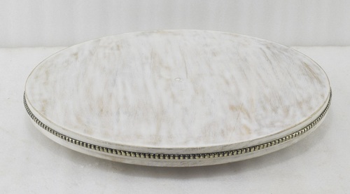 18 Inch Wooden Round White Wash Lazy Susan - Color: Different Colors Available