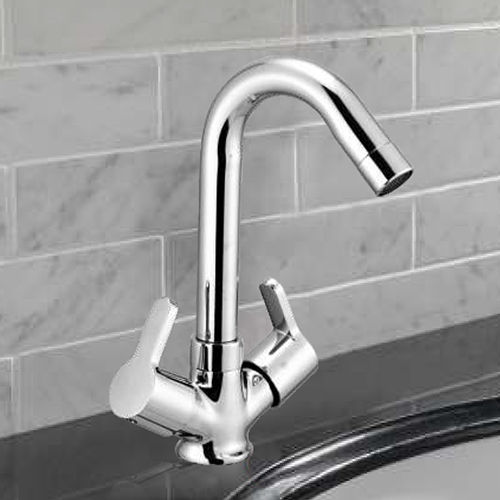 Silver Mini Flora Collection Center Hole Basin Mixer