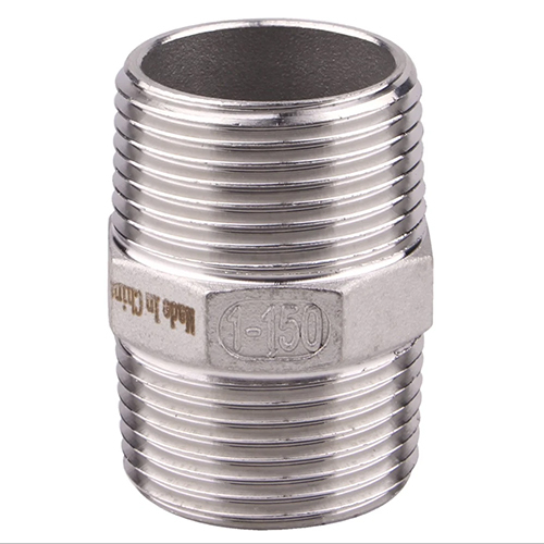 Stainless Steel Threaded Hex Nipple