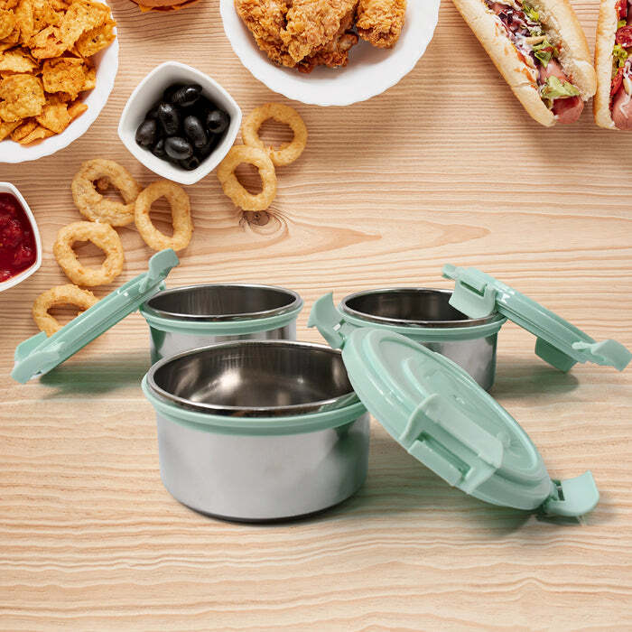 GANESH 4IN1 TIFFIN BOX-LUNCH BOX | 3 STAINLESS STEEL CONTAINERS