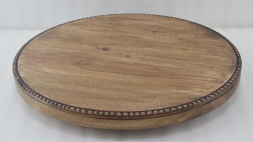 16 Inch Wooden Original Finish Lazy Susan