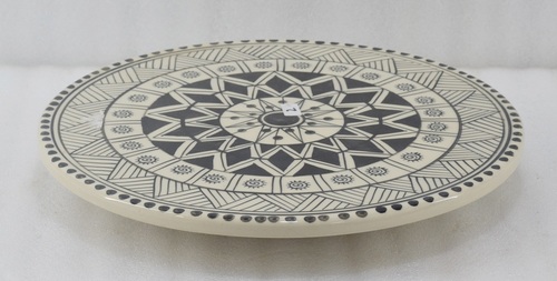 14 Inch Wooden Round Lazy Susan Enamel Finish
