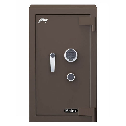 Godrej Digital With Key Lock Burglar Resistant Safe - Color: Coffee Brown