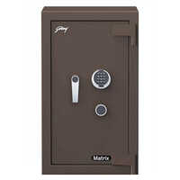 Godrej Digital With Key Lock Burglar Resistant Safe - Color: Coffee Brown