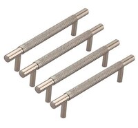 Chitra Bronex 6 Inches Brass Door/cabinet/drawer Handles Pack Of 4 (nickel Silver Matt) - Coating Type: Easy To Install