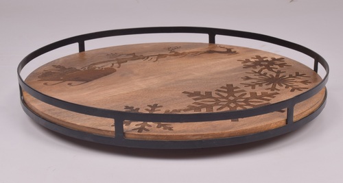 Wooden Lazy Susan Original Finish