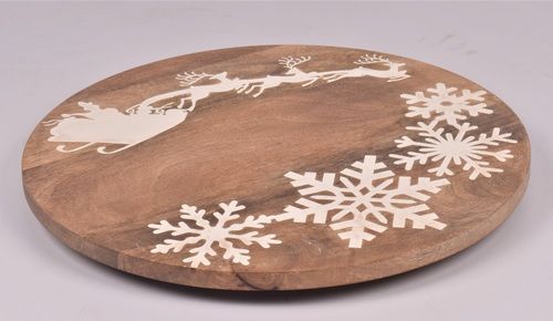 Wooden Round Painted Lazy Susan