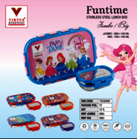 FUNTIME VIRTUE HOMEWARE STAINLESS STEEL JUMBO / BIG LUNCH BOX