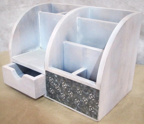 Wooden White Wash Letter Box Enamel Finish