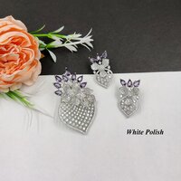 Floral Designer American Diamond Locket Set