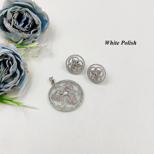 Elegant American Diamond Locket Set