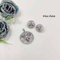 Elegant American Diamond Locket Set