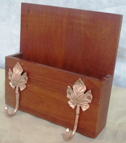 12 Inch Wooden Letter Box With Metal Hook