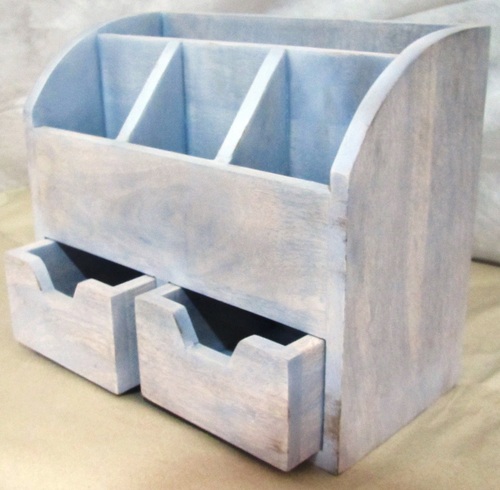 12 Inch Wooden White Wash Letter Box