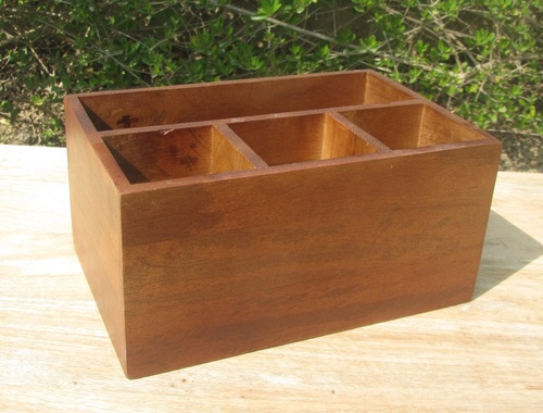 27 Inch Wooden Letter Box - Color: Brown