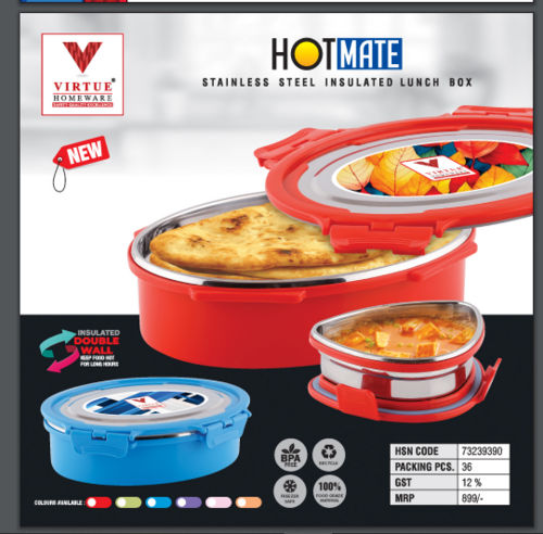 HOT MATE VIRTUE HOMEWARE ST. STEEL INSULATED LUNCH BOX