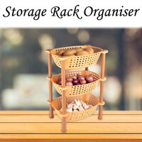 MULTIPURPOSE PLASTIC STORAGE RACK ORGANISER - 3 PCS
