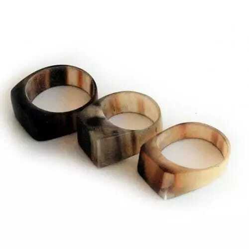 handmade Horn Finger Rings Set of 3