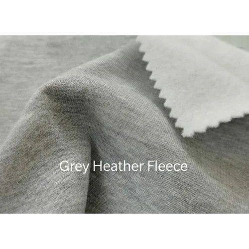 Grey Heather Fleece Fabric